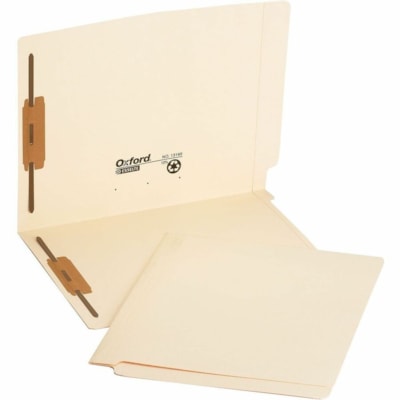 Pendaflex Laminated Manila Shelf Folders - 8 1/2" (215.90 mm) x 11" (279.40 mm) - 2 x Bonded Fastener(s) - 2" (50.80 mm) Fastener Capacity - End Tab Location - 11 pt. (3.87 mm) - Stock - Manila - 10% Recycled - 50 / Box