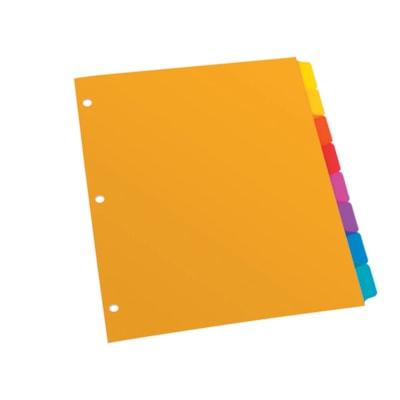 POLY INDEX DIVIDERS ASST 8 TAB