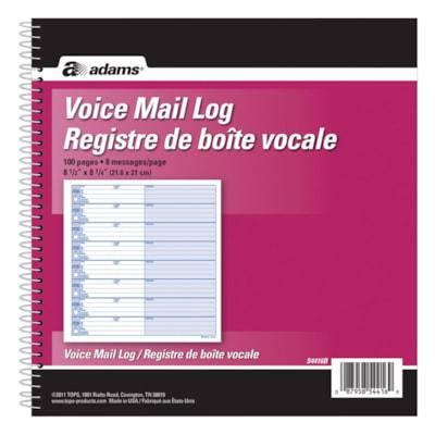 VOICE MAIL LOG BOOK