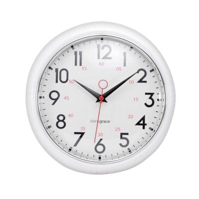 RETRO 9.5 WALL CLOCK -WHITE