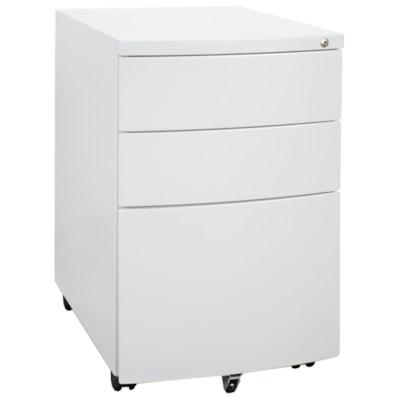 3-DRAWER METAL MOBILE PED. WH