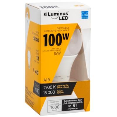 LED BULB 15W OMNI A19 2700K