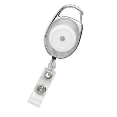 GBC CARABINER BADGE REEL CLEAR