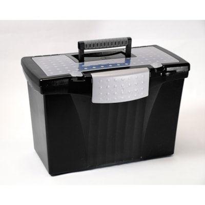 PORTABLE LEGAL FILE BOX BLACK
