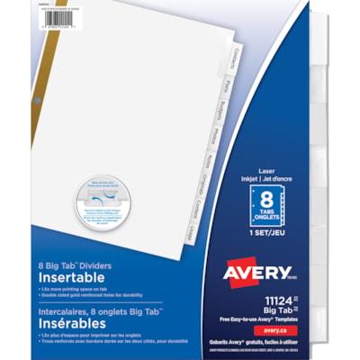 BIG TAB INSERTABLE DIVIDERS