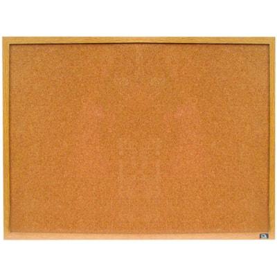 Quartet® Standard Cork Bulletin Board, Varnished Oak Frame, 24" x 18"*