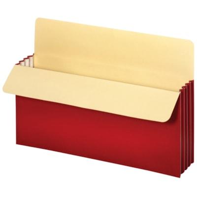 RED FILE POCKET 3.5 EXP LEGAL