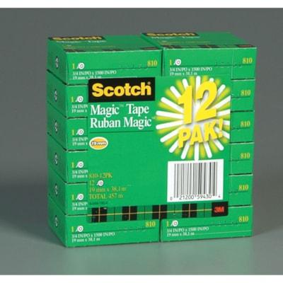 3M SCOTCH TAPE, 12PK 18MMX38.1