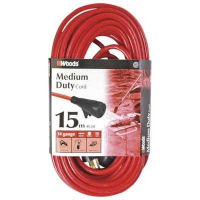 WOODS MED DUTY 14/3 15M CORD