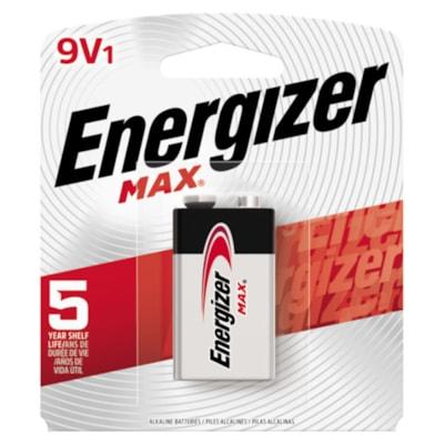 Energizer Max 9V Alkaline Battery, 1/PK (522BP)