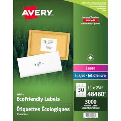 ECOFRIENDLY WHITE MAILING LBLS