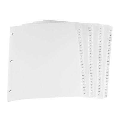 BINDER INDEX 1-100 WHITE LTR