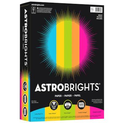 Neenah Astrobrights Bright 5-Colour Assortment Colour Paper, Letter-Size, FSC And Green Seal Certified, 24 lb., Ream