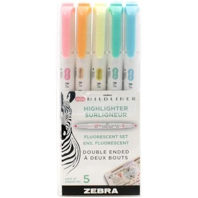 ZEBRA MILDLINER HIGHLITER 5/PK