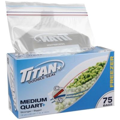 TITAN DBL SEAL FREEZER BAG MED
