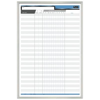 Quartet Economy In/Out Board - Bilingual, 36 names, 24" x 36" - 36" (914.40 mm) Board Height x 24" (609.60 mm) Board Width - Magnetic - 1