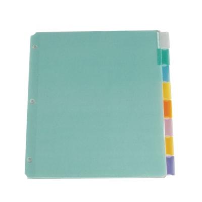POLY INDEX RECYCLED 8 TAB