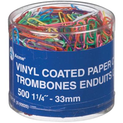 VINYL COAT PAPER CLIPS 1.25