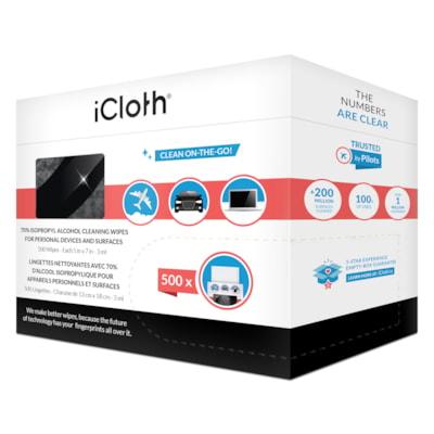 ICLOTH 70%IPA WIPE 5X7 500/CT