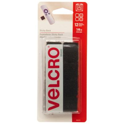 VELCRO 7/8 SQUARES BLACK
