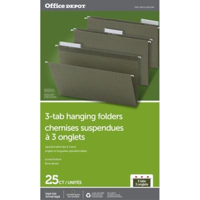 OD 1/3 CUT HANG FOLDER GR 25PK