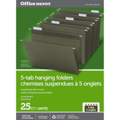OD 1/5 CUT HANG FOLDER GR 25PK