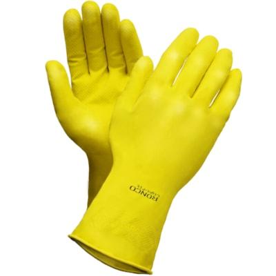 YELLOW RUBBER GLOVES SM 12 PRS