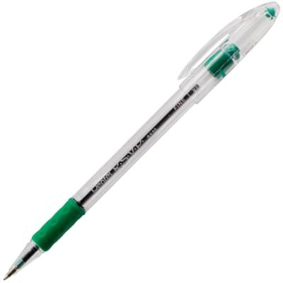 BALLPT PEN W/GRIP GRN INK FINE