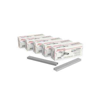 Office Depot® Standard Staples, 1/4", Box of 5,000, Pack of 5 Boxes*