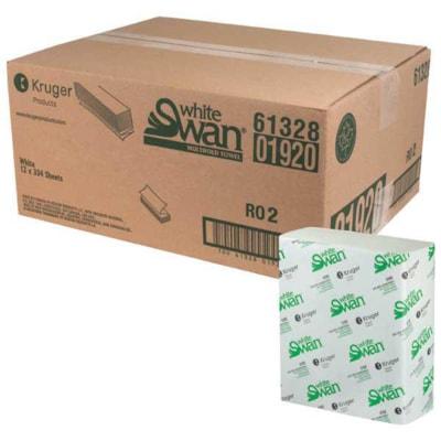WHT SWAN MF TOWEL 334SHT12/CTN