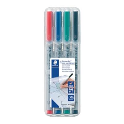 LUMOCOL NON-PERM MARKR S/F 4PK