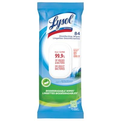 LYSOL WIPE SPRING WATER 84/PK