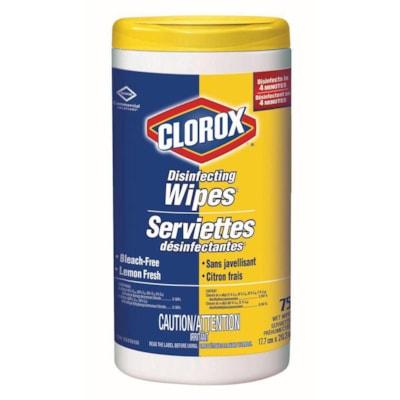 CLOROX WIPES 75 CT LEMON
