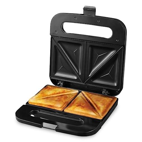 Ovente GPS401B Electric Sandwich Maker, 2-Slice, Black