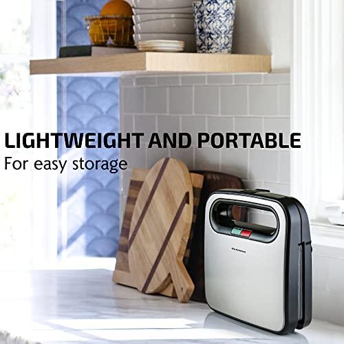 Ovente GPS401B Electric Sandwich Maker, 2-Slice, Black