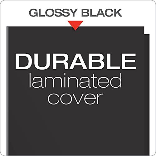 Oxford Pocket Folders, Laminated Twin, High-Gloss Black, Letter Size, 100-Sheet Capacity, 25-Pack