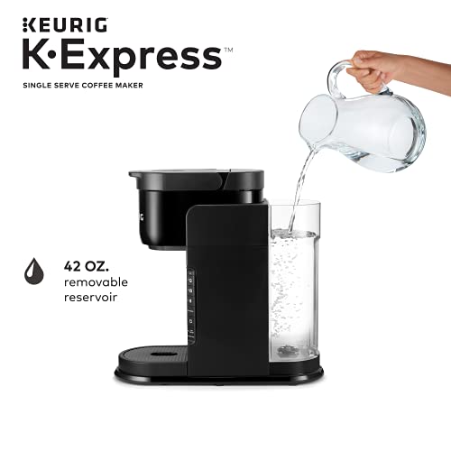 Keurig K-Express Single Serve K-Cup Pod Coffee Maker, Black, With A Removable Reservoir And Strong Button Function