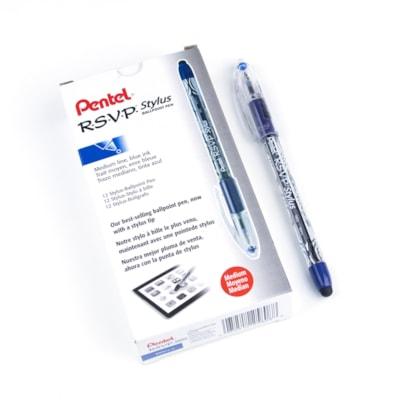 RSVP BALLPT PEN W/STYLUS BLUE