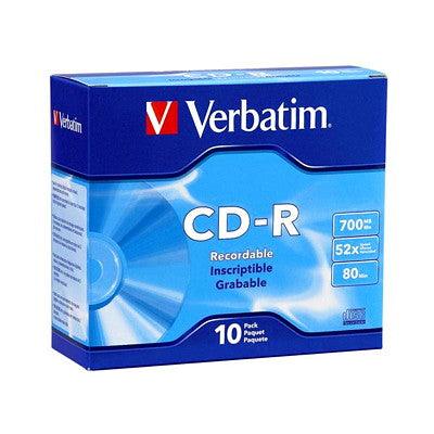 VERBATIM CD-R 10 PK W/JEWEL