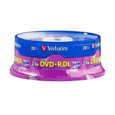 VERBATIM DBLE LAYER DVD+R 20PK