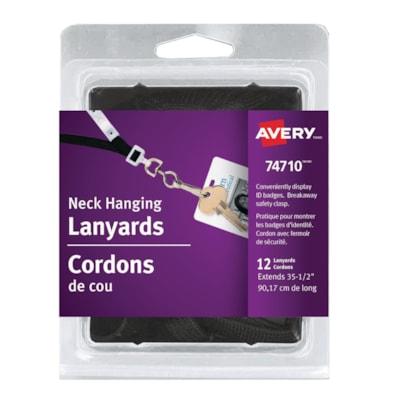AVERY LANYARDS BLACK 35.5 12PK