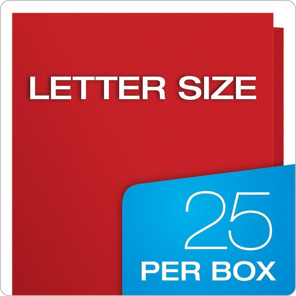 Oxford Twin Pocket Folders, Letter Size, Red, 25 per Box (57511)
