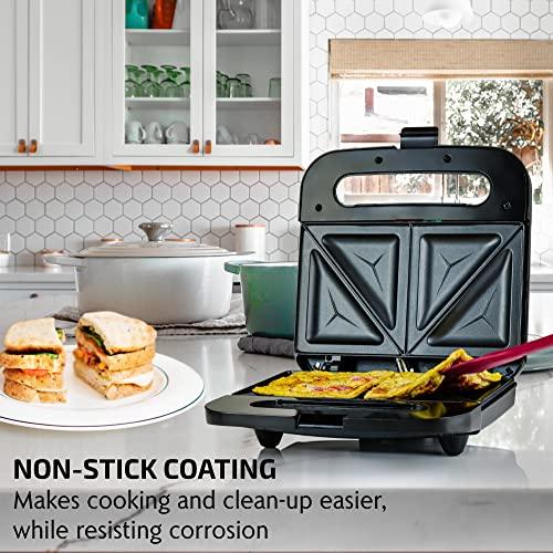 Ovente GPS401B Electric Sandwich Maker, 2-Slice, Black