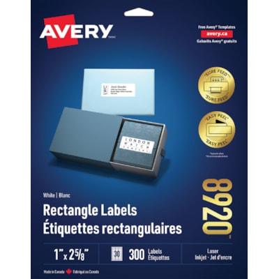 WHITE RECTANGLE LABELS