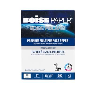 Polaris Premium Multipurpose Copy Paper - 97 Brightness - Letter - 8 1/2" x 11" - 20 lb Basis Weight - Smooth - 500 / pack - Jam-free, Double-sided, ColorLok Technology, Elemental Chlorine-free, Fast-drying - White