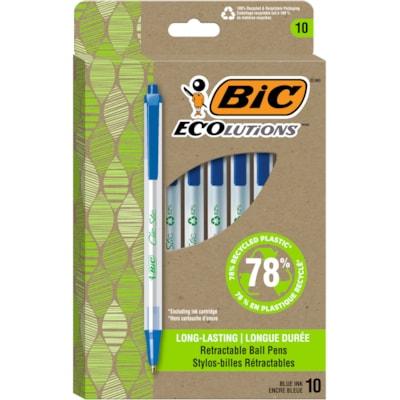 BIC BALLPEN RET 1.0MM BL 10/PK