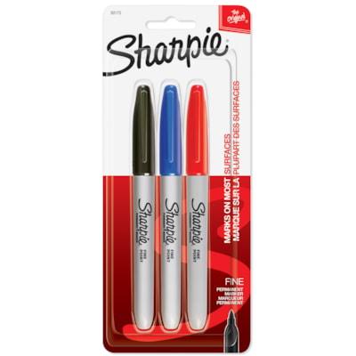 SHARPIE FINE ASSORTD COLOR 3CD