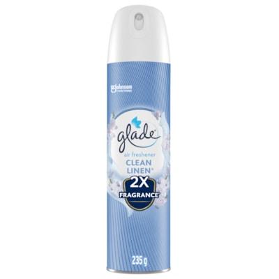 Glade Air Freshener - Aerosol - 233.63 mL - Clean Linen - Phthalate-free, Paraben-free, Formaldehyde-free, Nitro Musk Free, Long Lasting - 1 Each
