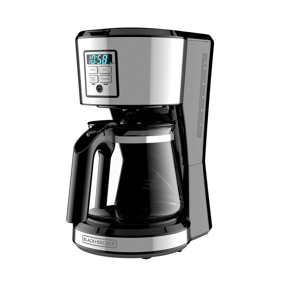 BLACK + DECKER 12 Cup Programmable Coffee Maker in Stainless Steel, CM1231SC