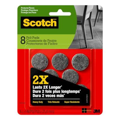 SCOTCH RND FELT PAD 8/PK